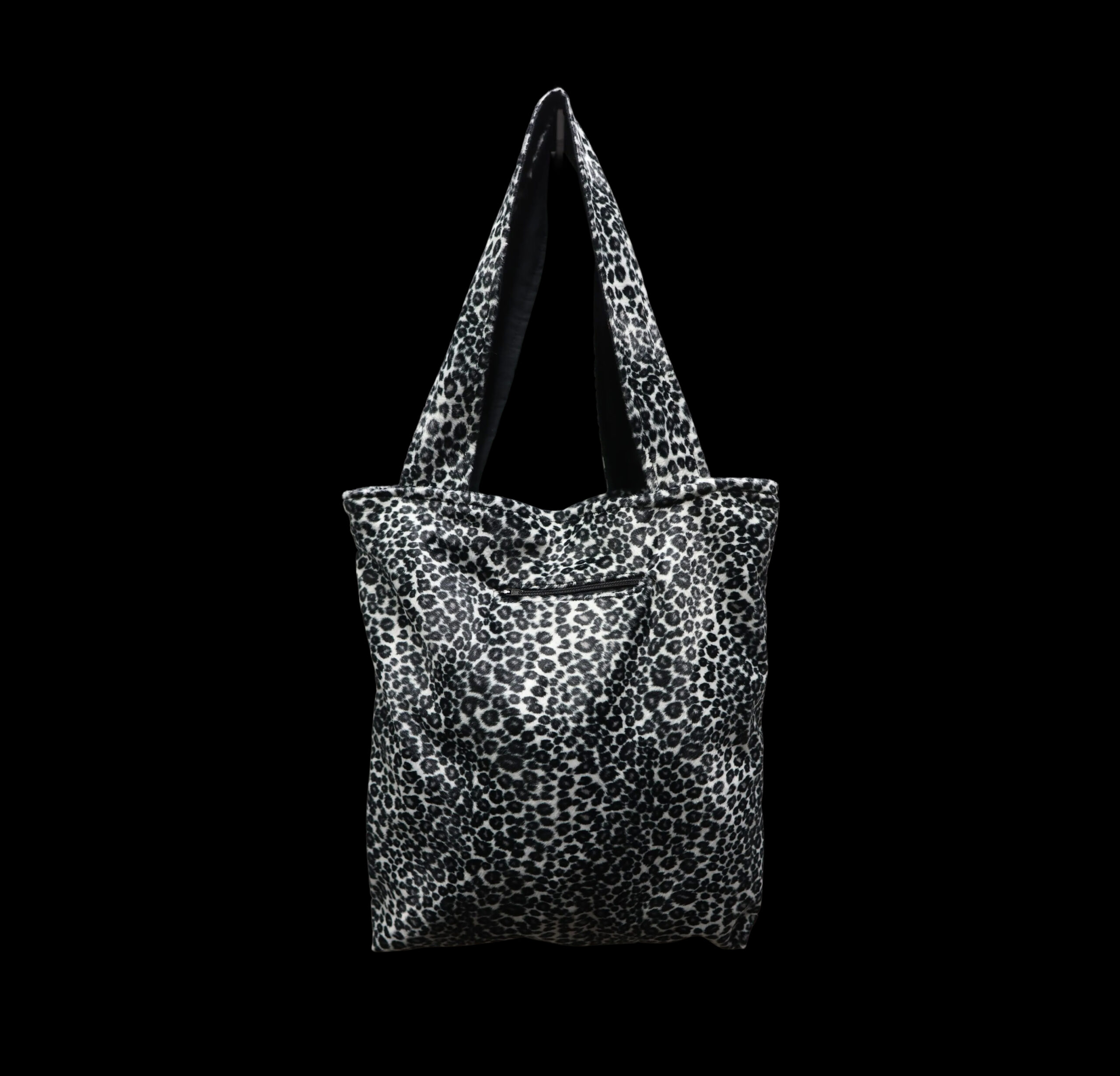 Cheetah Black & White Tote Bag